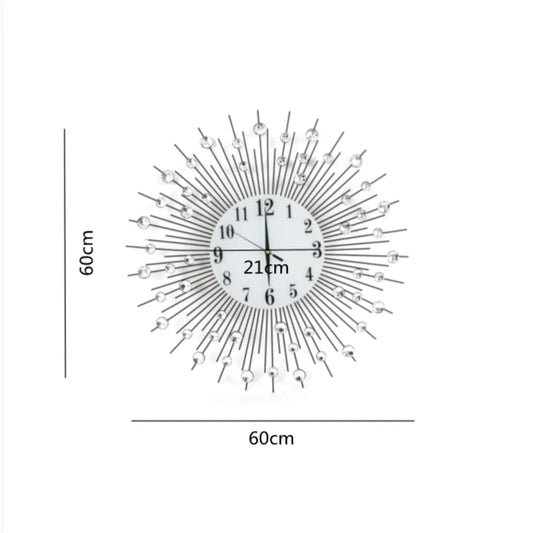 Metal Sunburst Wall Clock