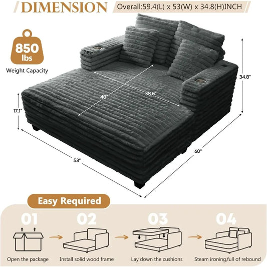 Oversized Chaise Lounge Chair