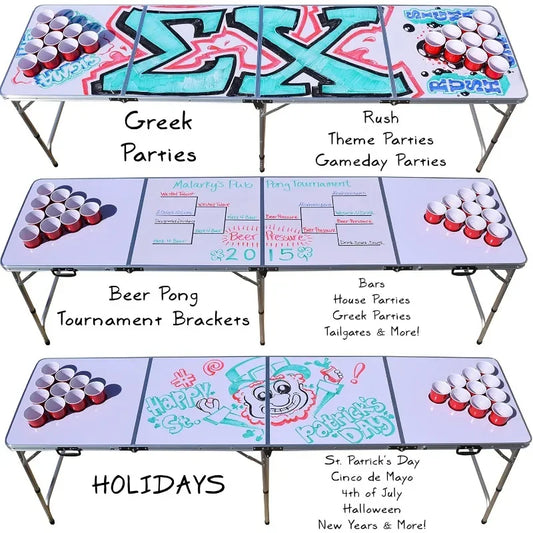 8' Portable Beer Pong/Tailgate Table