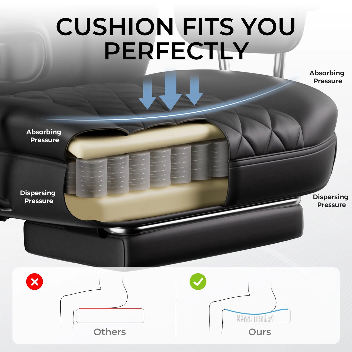 Big and tall Ergonomic Office Chair with Footrest