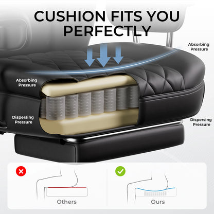 Big and tall Ergonomic Office Chair with Footrest