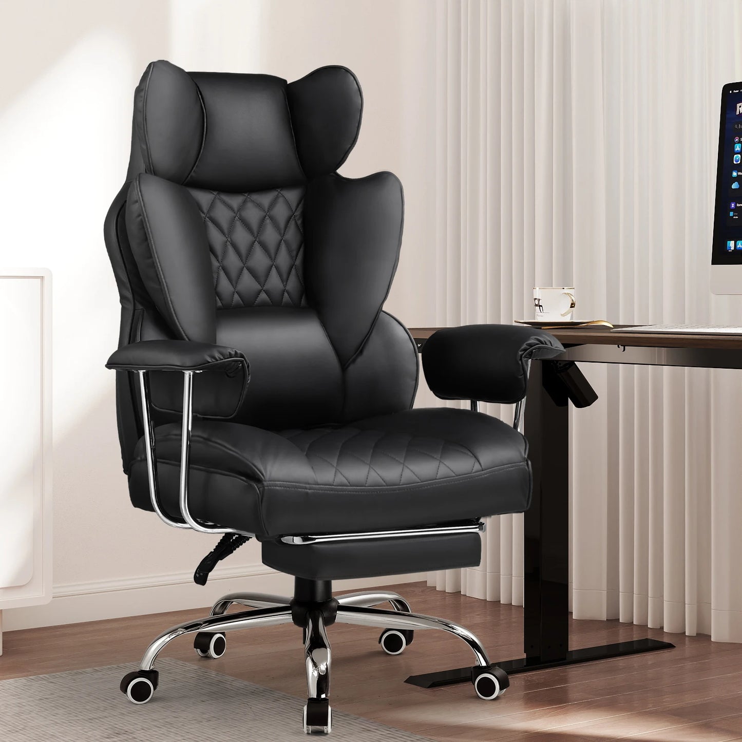 Big and tall Ergonomic Office Chair with Footrest