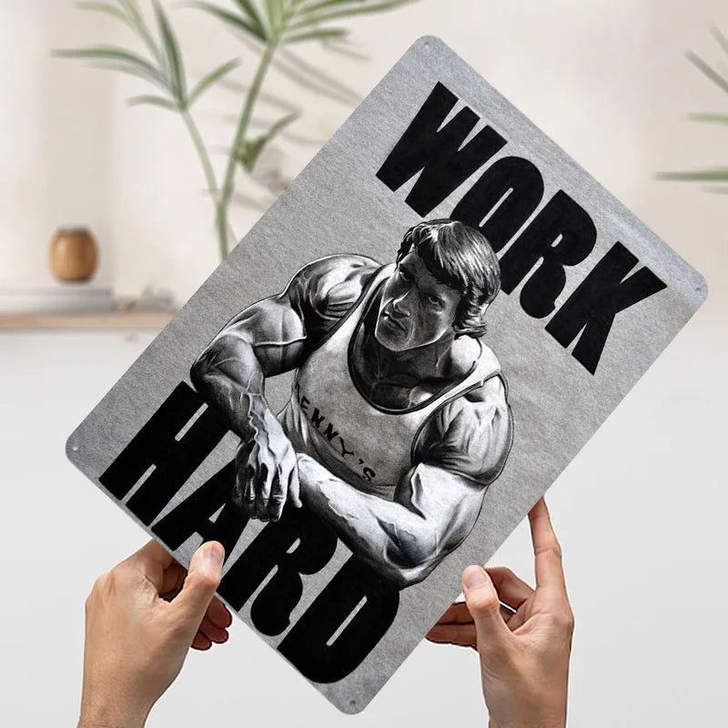 Hard Work, Metal Tin Sign