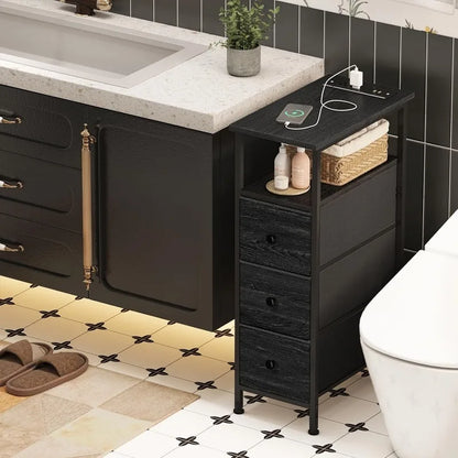 Slim Nightstand with charging station