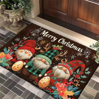 Christmas Entry Door Floor Mat, Festive Decorations