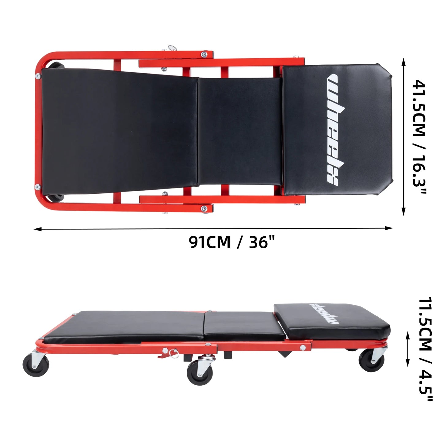 3-in-1 Rolling, Foldable Garage Chair