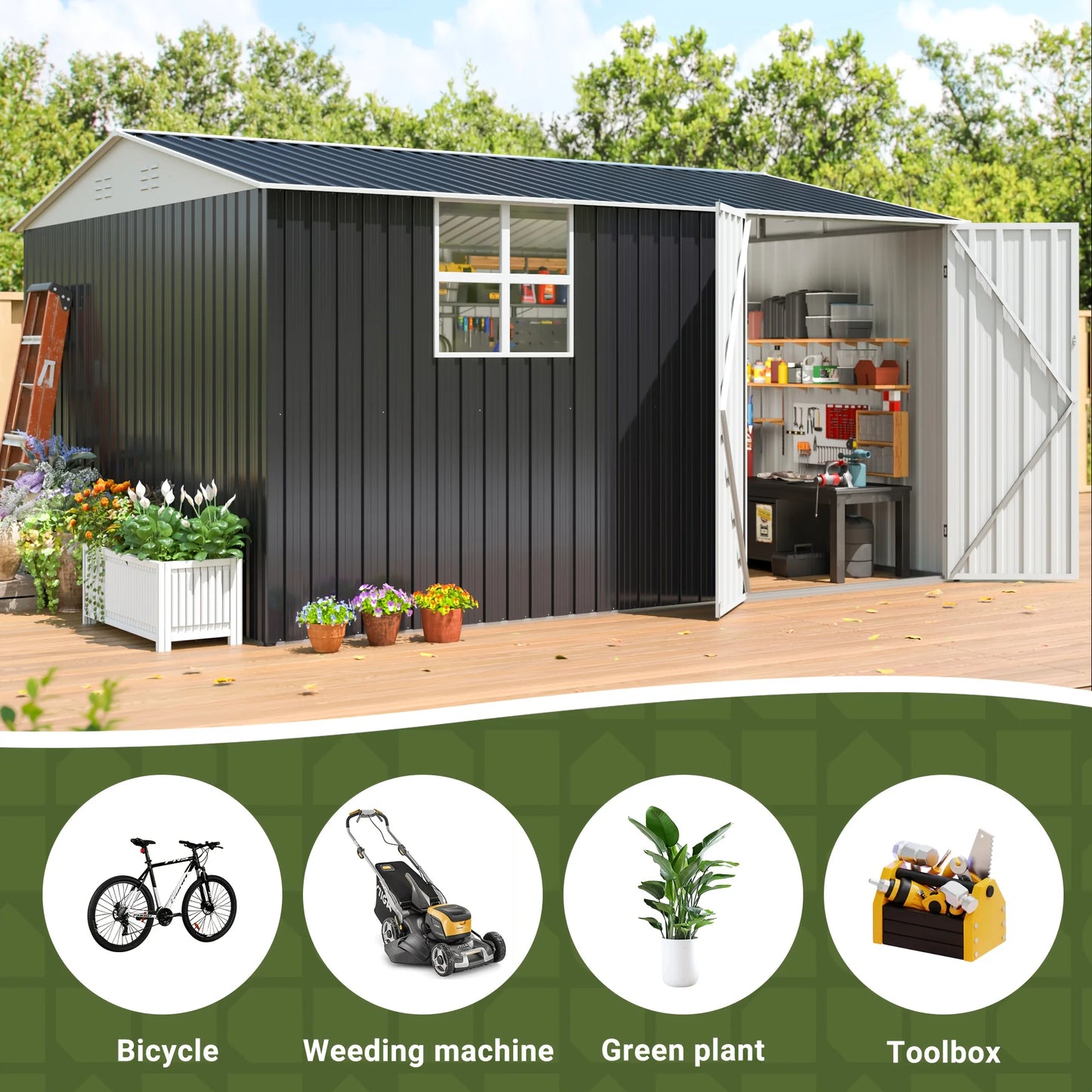 Outdoor Metal Storage Shed