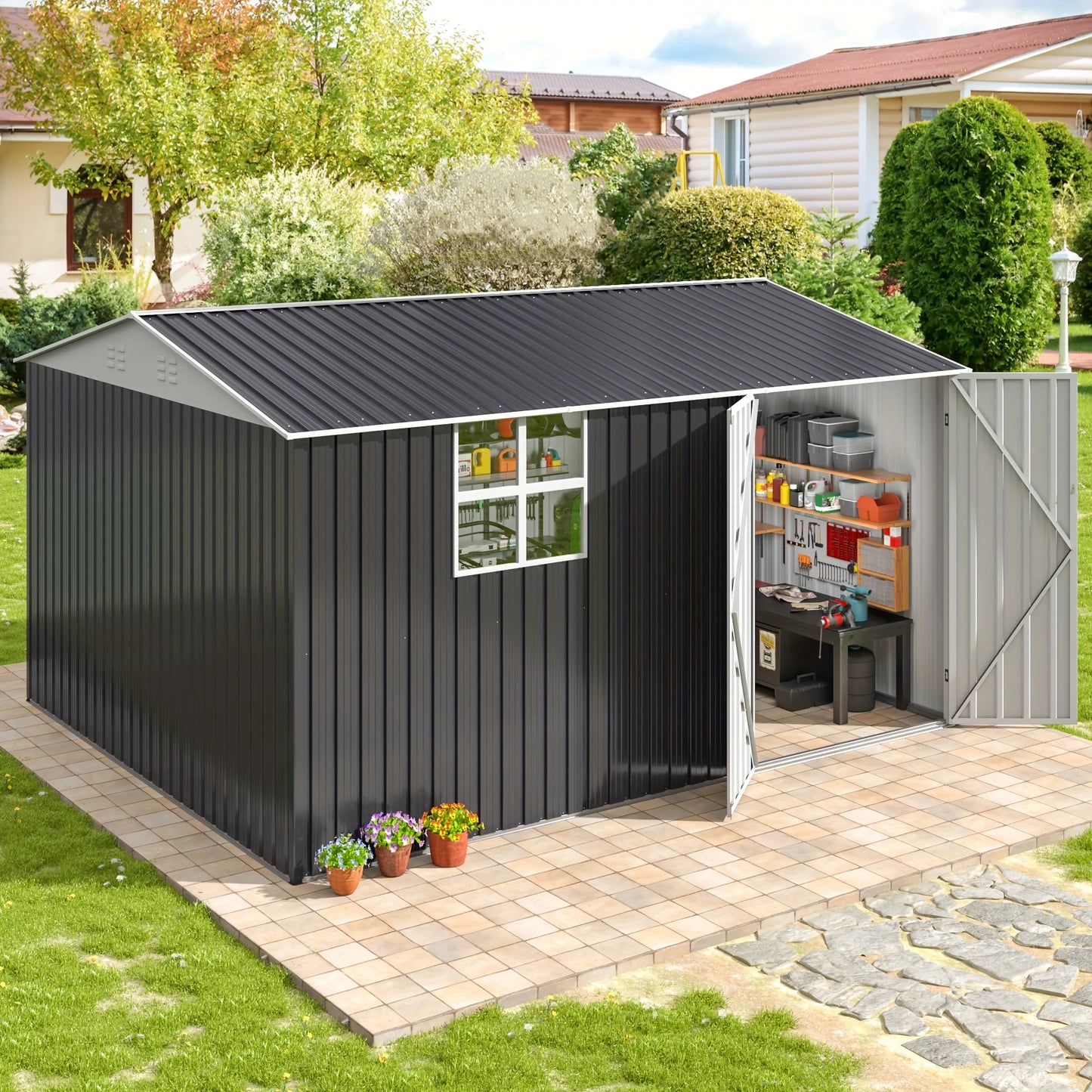 Outdoor Metal Storage Shed