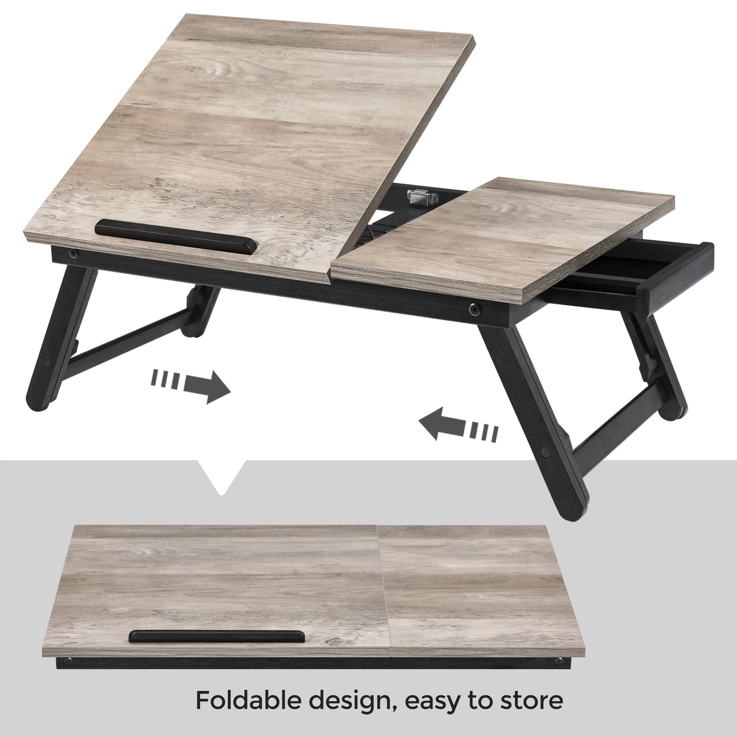 Desk for Bed or Sofa with Tilting Top