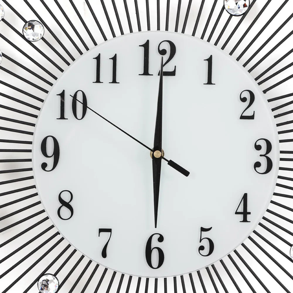 Metal Sunburst Wall Clock