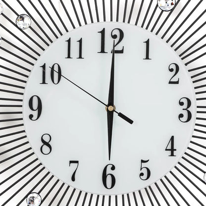 Metal Sunburst Wall Clock