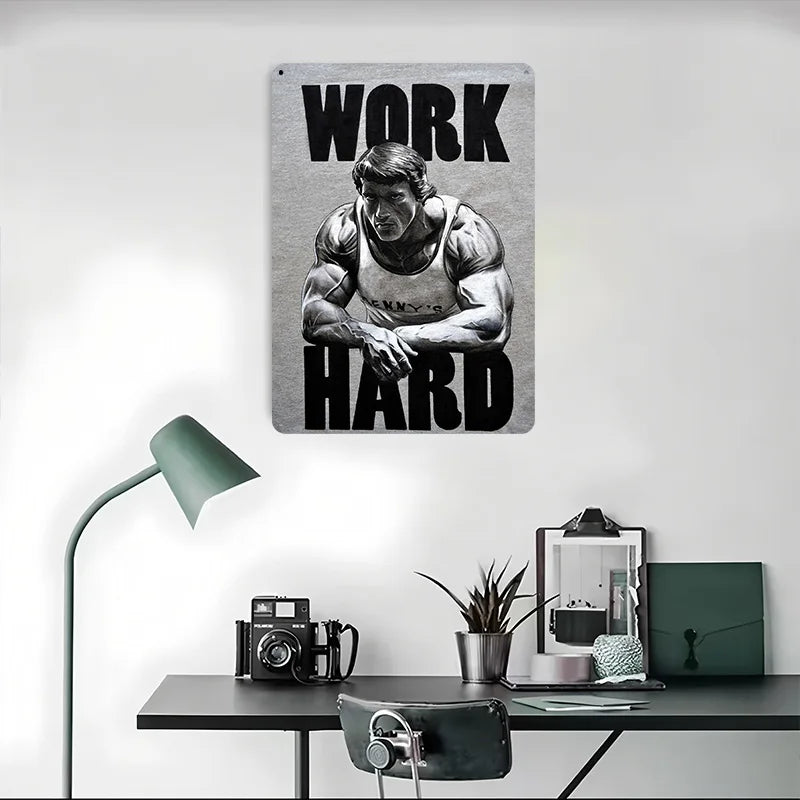 Hard Work, Metal Tin Sign