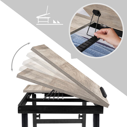 Desk for Bed or Sofa with Tilting Top