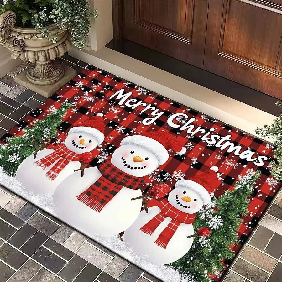 Christmas Entry Door Floor Mat, Festive Decorations