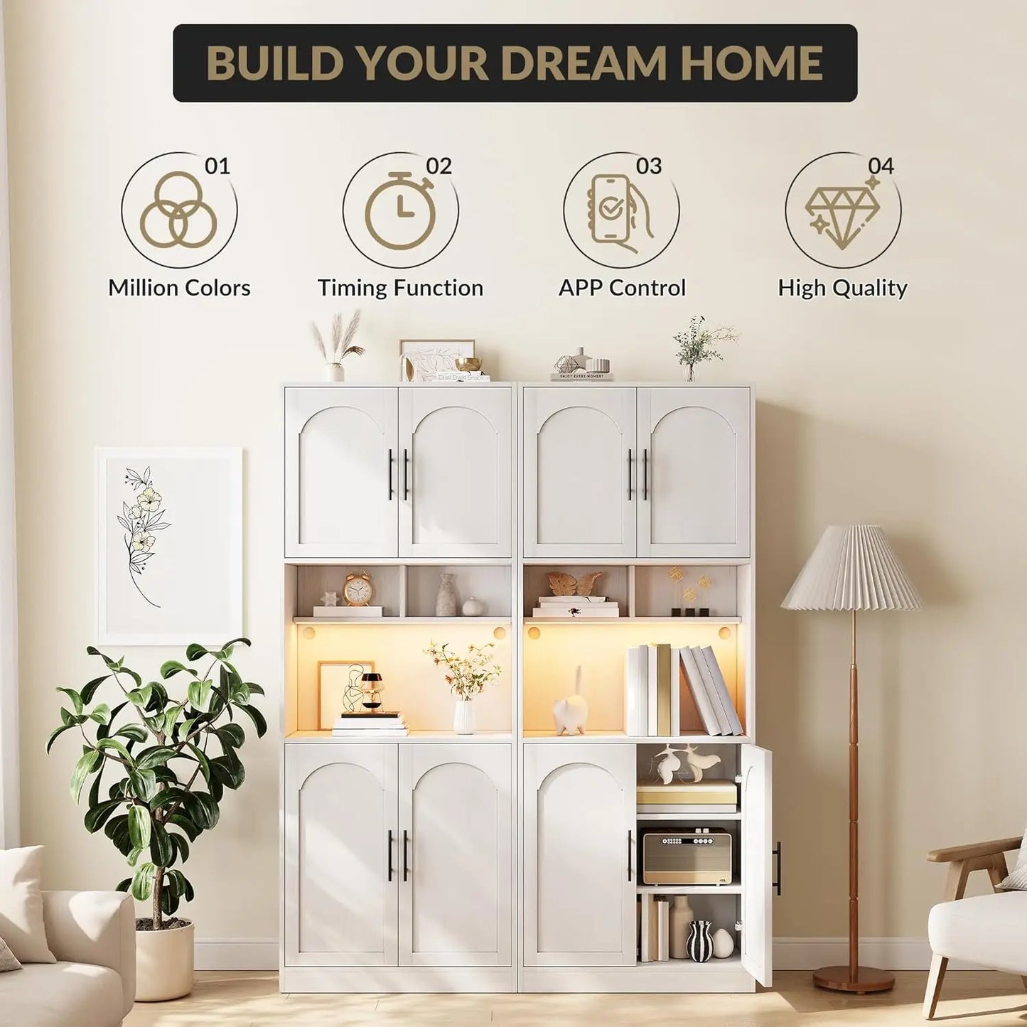 Large Wood Storage Cabinet