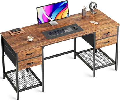 Computer Desk with 4 Drawers