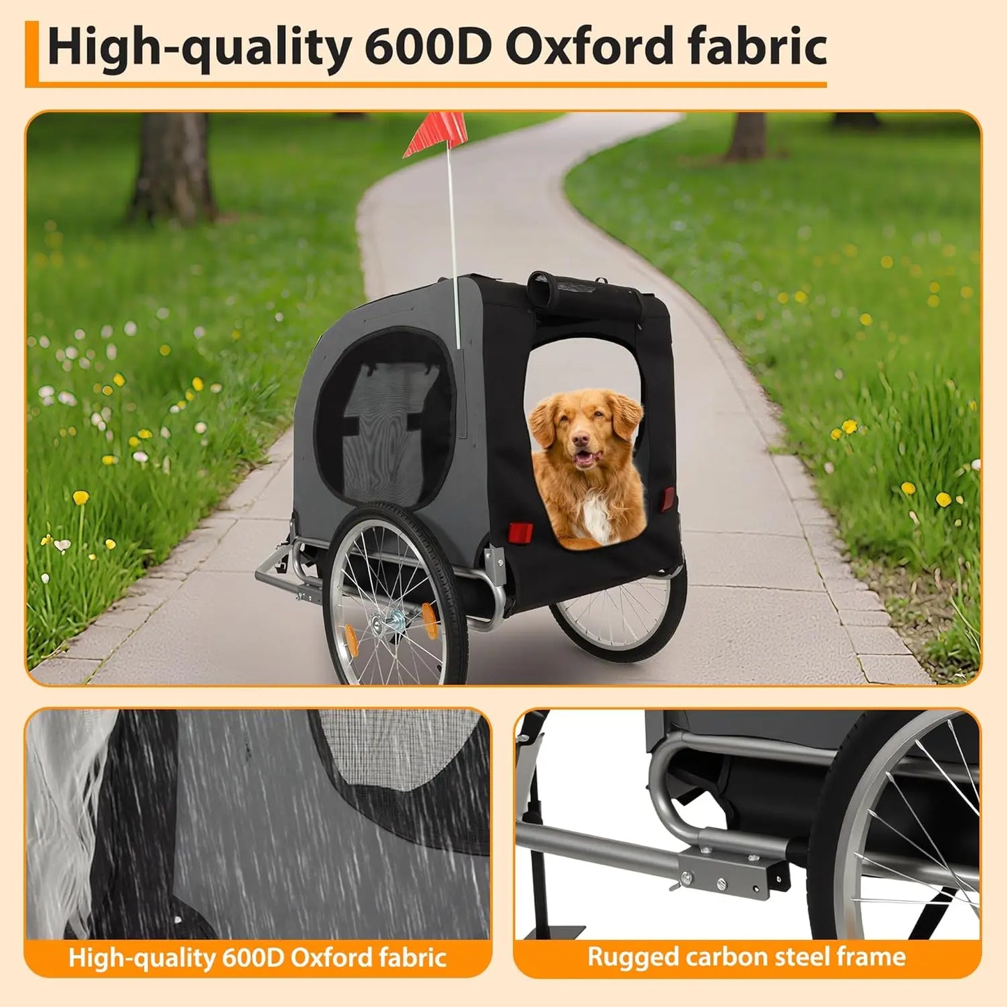 Dog Bike Trailer, Max 40kg