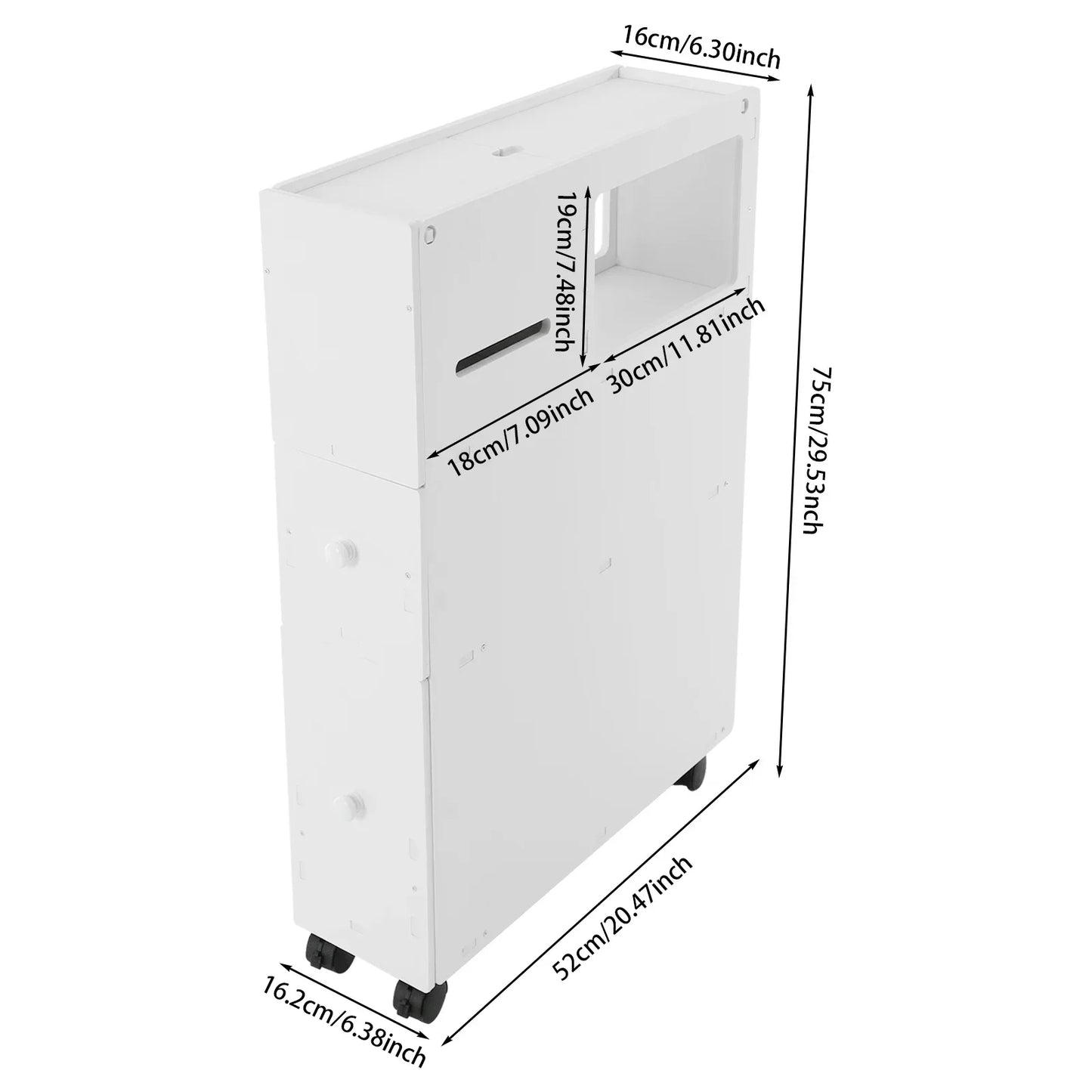 Narrow Floor Storage Cabinet