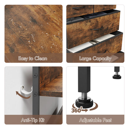 Dresser Steel Frame Fabric Drawers