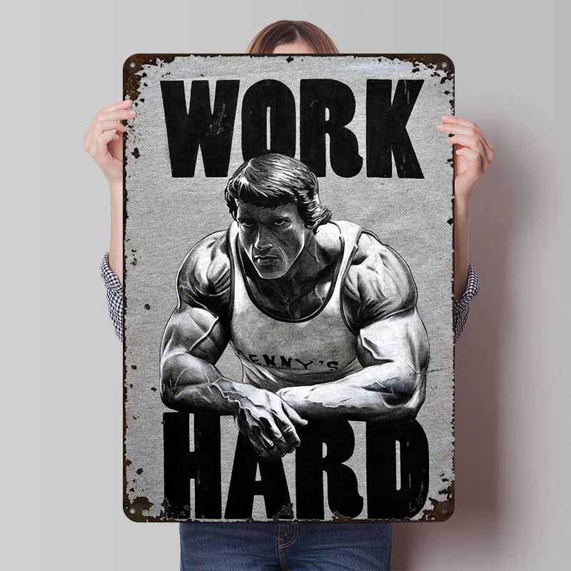 Hard Work, Metal Tin Sign