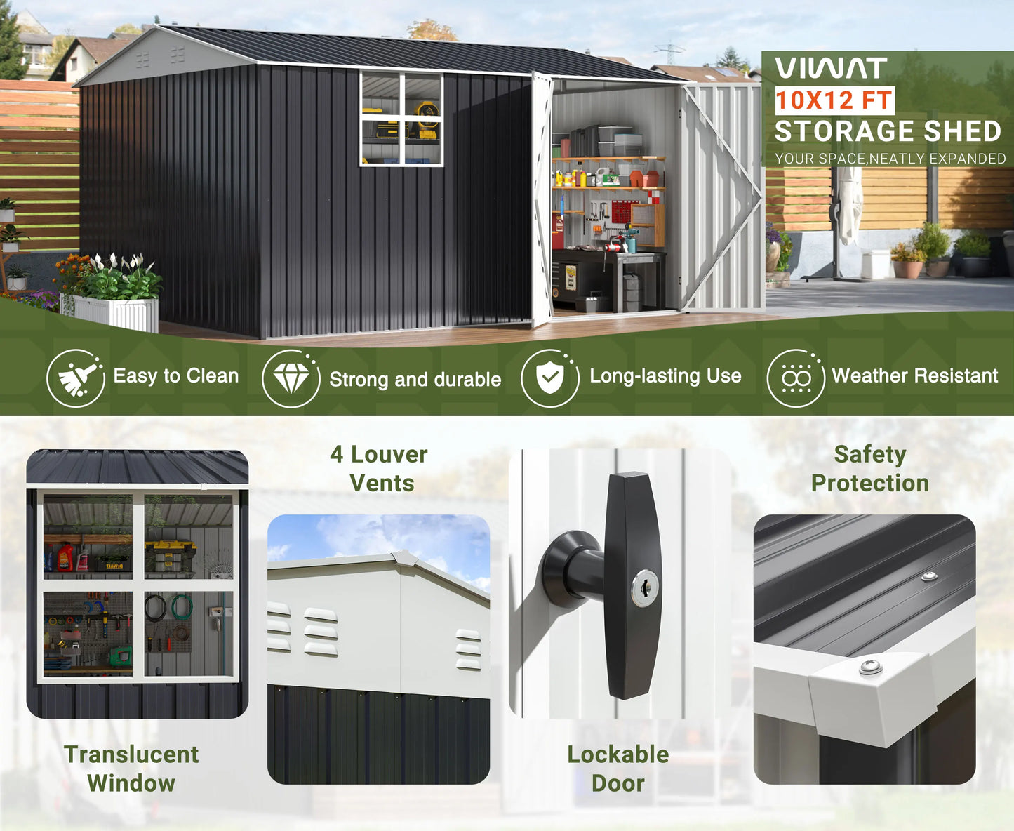 Outdoor Metal Storage Shed