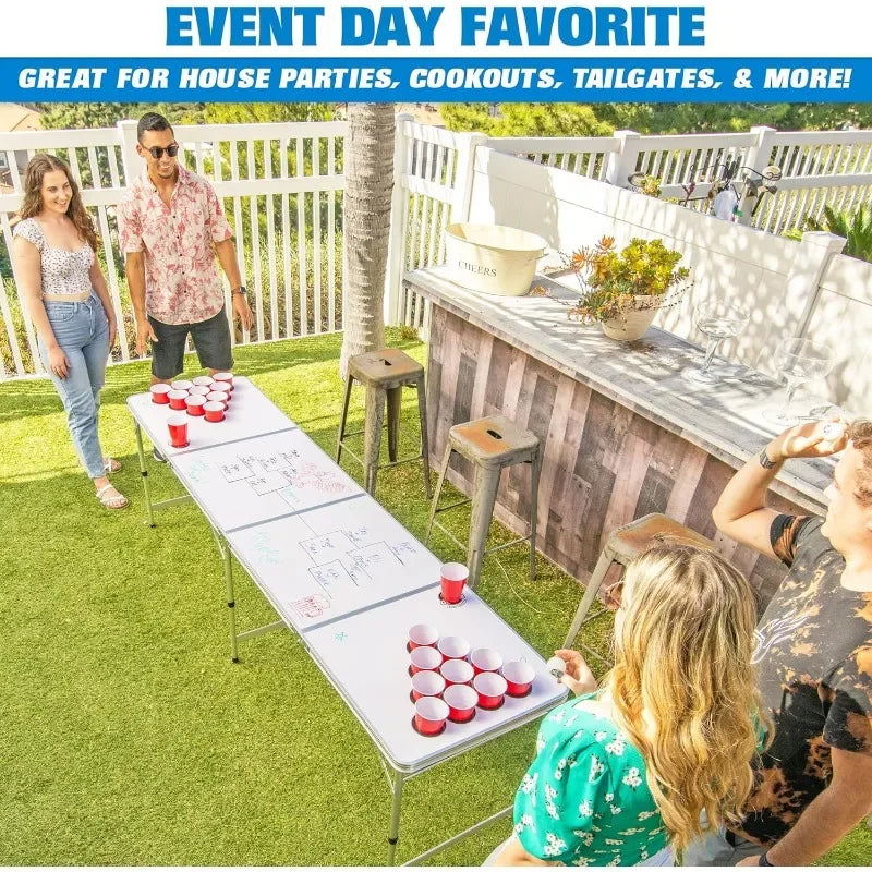8' Portable Beer Pong/Tailgate Table