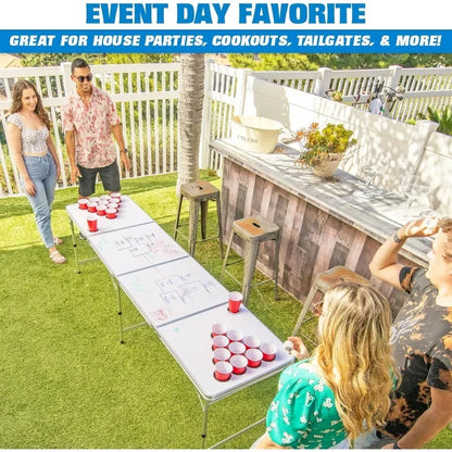 8' Portable Beer Pong/Tailgate Table
