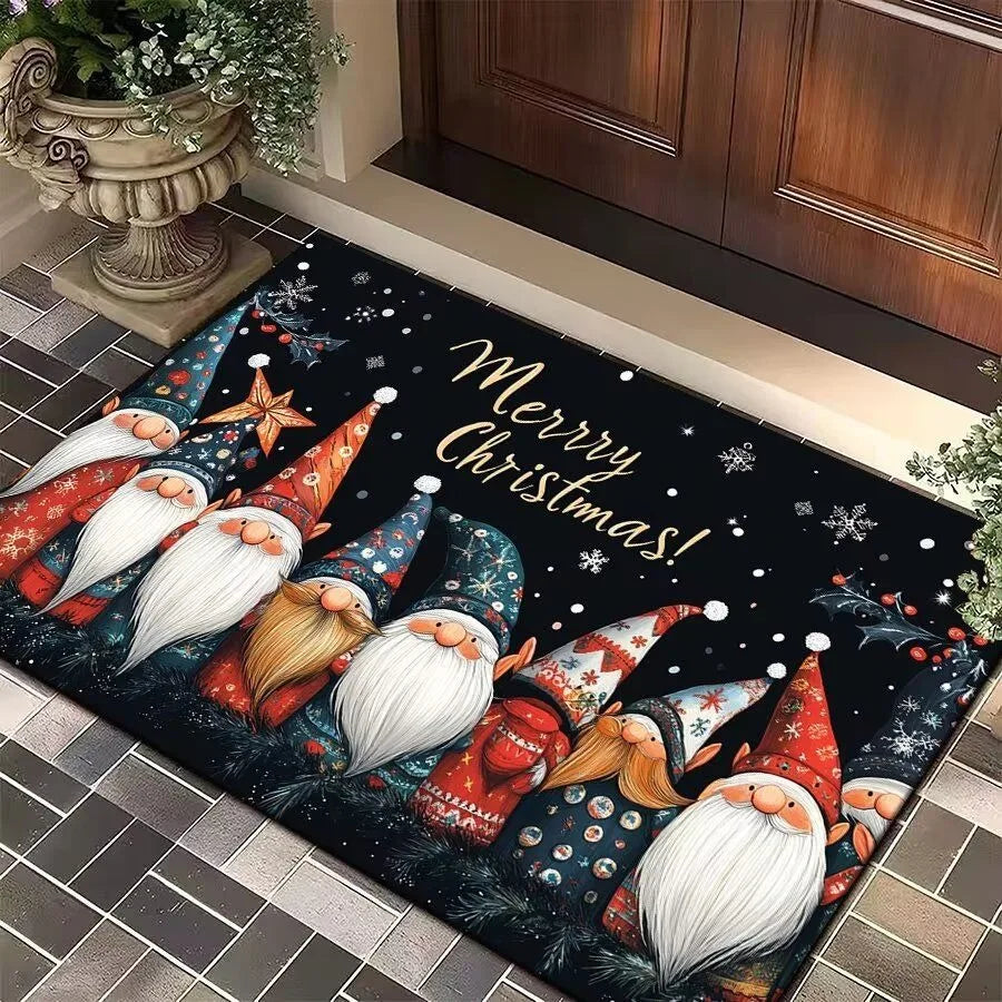 Christmas Entry Door Floor Mat, Festive Decorations