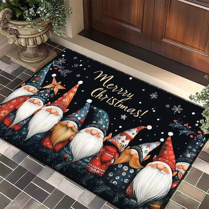 Christmas Entry Door Floor Mat, Festive Decorations