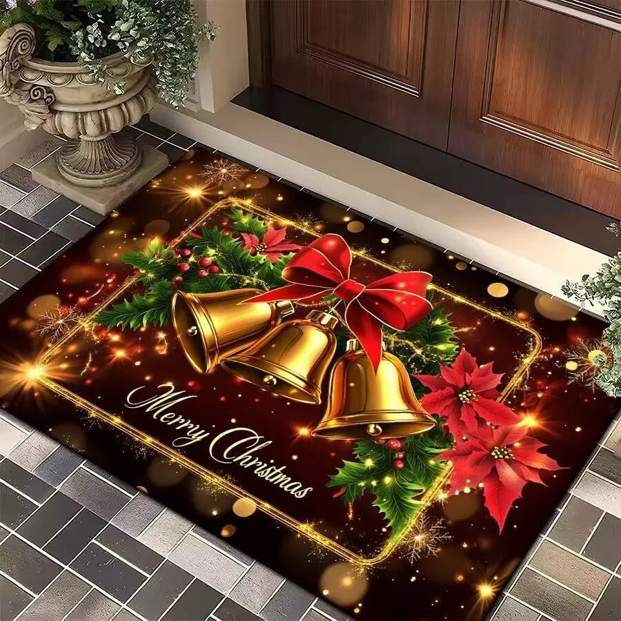 Christmas Entry Door Floor Mat, Festive Decorations
